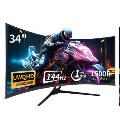 Curved Monitor – Gaming Monitor – UltraWide Monitor – PC Scherm – 34 Inch – QHD+ 3440x1440 Resolutie – 144Hz Verversingssnelheid – HDR 400 Nits