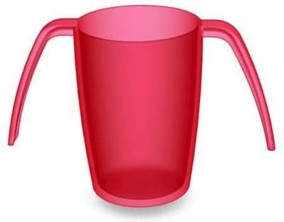 Beker met 2 handvatten 250 ml - rood