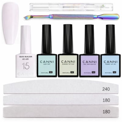 Canni - Biab - Set - 10-delig - HEMA-vrij - TPO-vrij - Builder in a bottle - Builder gel - Biab nagellak - Biab set - The gel bottle biab - Gel in a bottle
