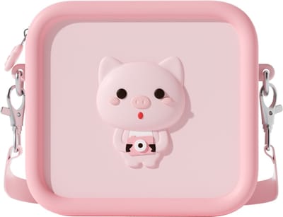 Snapling Beschermtas – Siliconen Hoes voor Kindercamera - fototoestel kinderen - Roze