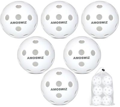Pickleball Ballen voor Binnen - 6 Stuks Hoogzichtbare Augurkballen voor Training en Toernooi