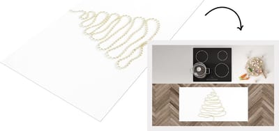 Keukenloper - Loper keuken - Winter - Kralen - Kerstboom - 120x60 cm - Keukenloper vinyl