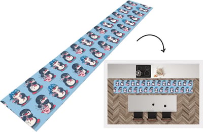 Keukenloper - Loper keuken - Pinguïn - Design - Vis - 300x50 cm - Keukenloper vinyl