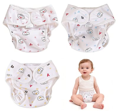 3 stuks overbroekjes voor baby's – Maat S – Gewicht 2,5–12 kg – Baby's 0–3 maanden – Overbroekjes voor stoffen luiers – Waterdichte, wasbare luiers voor pasgeborenen en zuigelingen – Lekvrije zijranden en sluitingen – Wasbare luierovertrekken