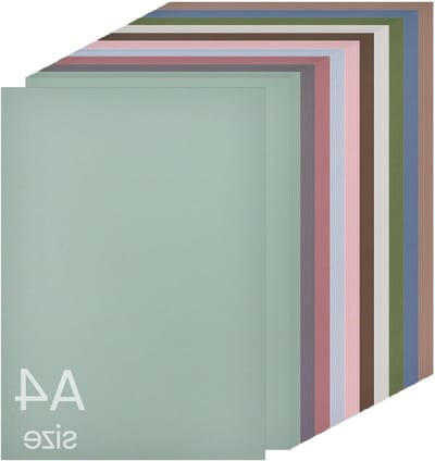 70 Vellen Morandi A4 Kartonpapier in 10 Kleuren - Dik Gekleurd Knutselpapier voor Doe-Het-Zelf Projecten, 250 g/m², Ideaal voor Creatieve Klussen