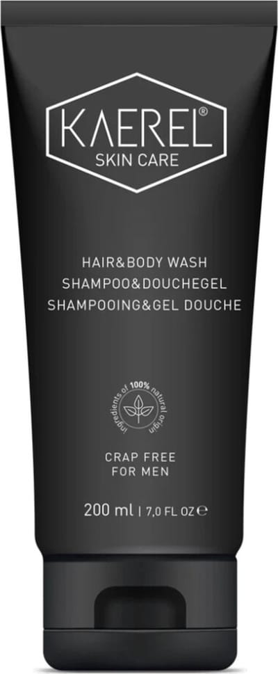 Kaerel Shampoo & Douchegel - 200 ml - natuurlijke huidverzorging voor de man