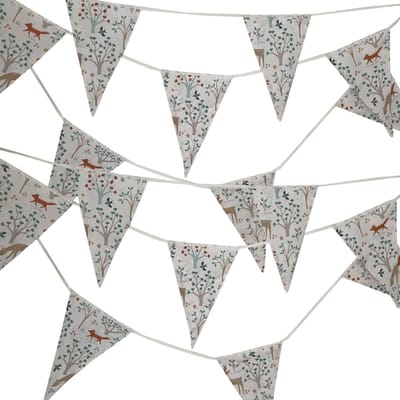 BINK Bedding Stoffen Slinger - Vlaggenlijn Max model XL (7.5 mtr, 15 vlaggetjes) - slinger van stof - feest - decoratie - party - kinderkamer decoratie - vlaggenlijn van stof - handgemaakt & duurzaam