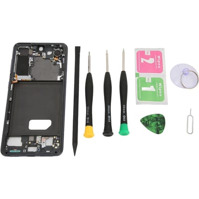 Middenframe Plaat Behuizing Bord Midden Faceplate Bezel Vervang Reparatie Onderdelen voor SAMSUNG S21Zwart zwart