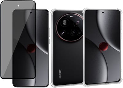 ChiGuard Hoesje & Privacy Screenprotector geschikt voor Xiaomi 15 Ultra Hoesje Screenprotector - Privé - Gehard Glas Cover