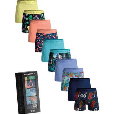 Muchachomalo Boxershort Heren – 10 Pack – 95% Katoen – Heren Ondergoed – Kleding – Stevig Ondergoed – Onderbroeken Heren