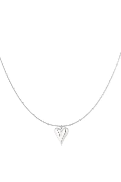 Ketting met iconisch hart-zilver