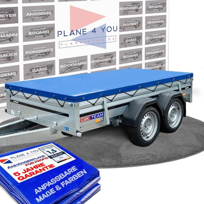 Aanhangerzeil Op Maat - Platte Afdekking - Transport Beschermen - Hittebestendig UV-bescherming - 210 x 134 cm - Koningblauw