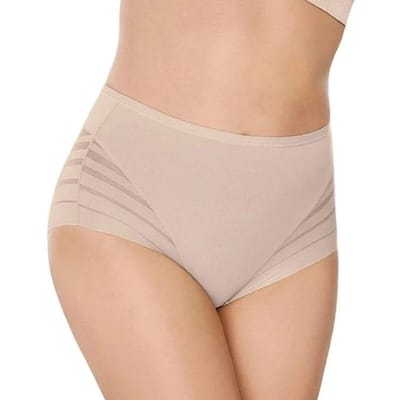 Hoge taille slips dames naadloze slipje transparant mesh hoog elastisch ijszijde ondergoed sexy lingerie L