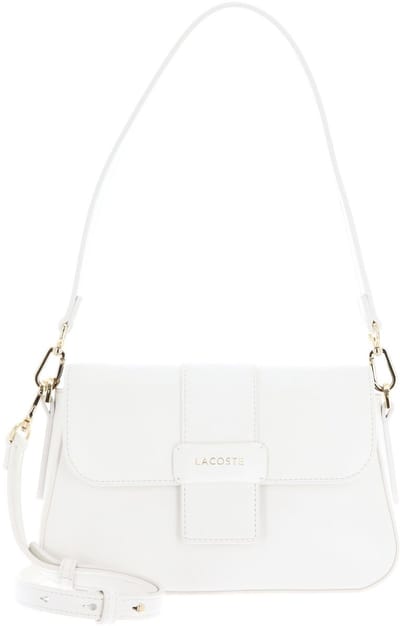 LACOSTE schoudertas Flap Crossover Bag Farine wit