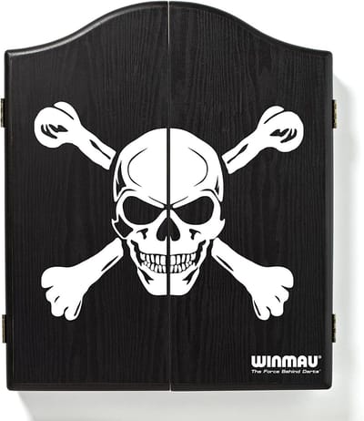 Dartbord Kabinet - Dartbordkast Hout - Darts Spelen - Inclusief Scoreborden - 60 x 51 cm - Zwart