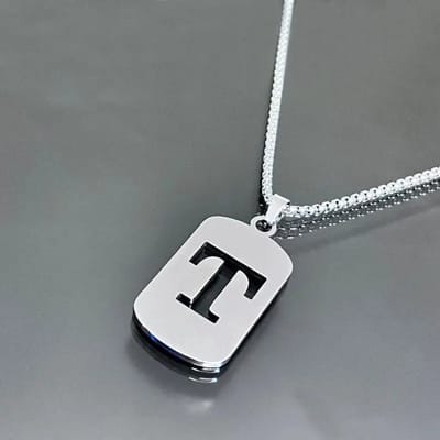 Livano Ketting - Heren - Staal - Nep zilver - Met Hanger - T