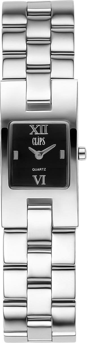 Clips 553-2002-48 Horloge - Staal - Zilverkleurig - Ø 25 mm