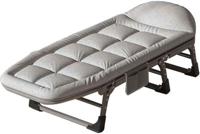 Opvouwbaar campingbed - Buitenbed slaapbed - Kamperen kantoor - Geen installatie nodig - 195x63x32cm - Lichtgrijs