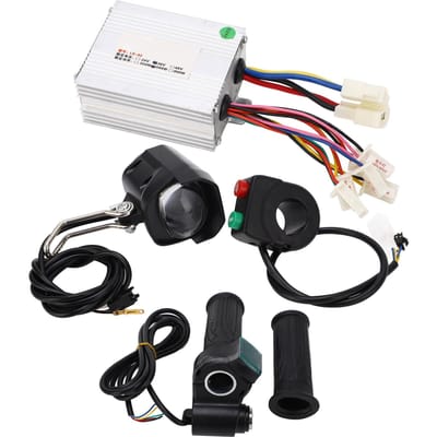 36V 500W Elektrische Fiets Controller Stuur Kit Gevoelige Bediening Borstelcontroller met Gashendel white
