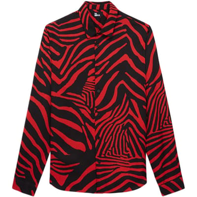 The Kooples Chemise Pyjama Print Zebra Black - Red Maat: XS | Casual Overhemden Outlet | Heren | Zwart