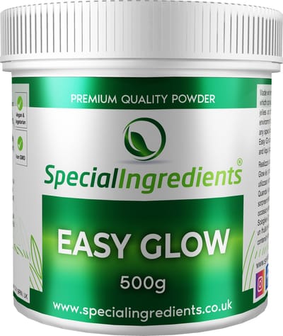 Easy Glow in the Dark Poeder 500g - Fluorescerend UV Poeder voor Voedsel & Dranken - Oplichtend in het Donker - Vegan & Vegetarisch - Hersluitbare Pot - Recycled Plastic