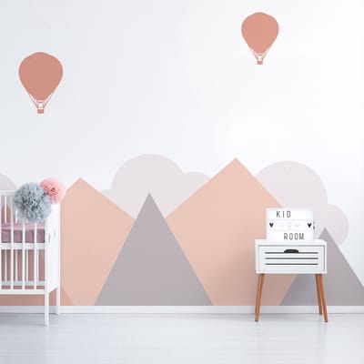 Kinderstickers van gigantische Scandinavische bergen, Stockholm, 80 x 105 cm