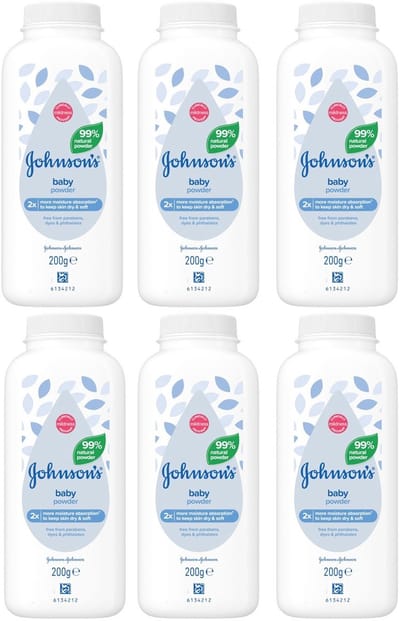 Johnsons Babypoeder - Talkpoeder - 6 x 200 g - voordeelverpakking