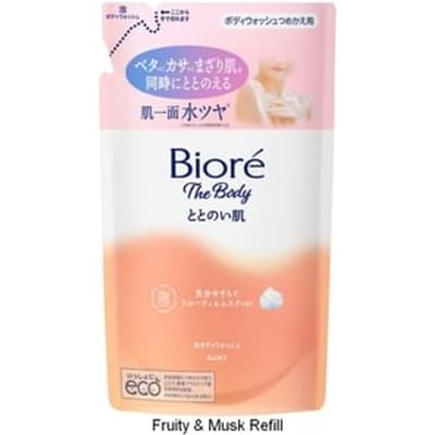 Kao - Biore The Body Totonoihada Skin Foam Body Wash Fruity & Musk - 440ml Refill