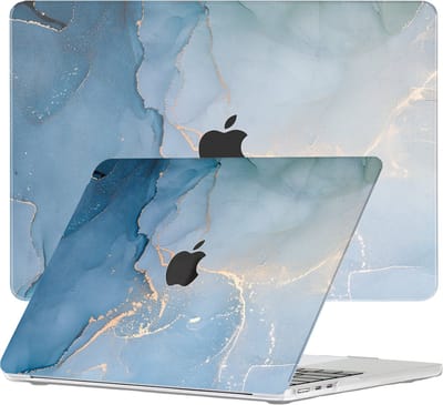 Lunso Geschikt voor MacBook Air 13 inch (2022-2026) cover hoes - case - Aciano Azul