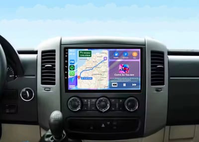 Autoradio 4/64 met wireless Carplay en Android auto | Geschikt voor Mercedes Benz A, B, V klasse, Vito, Viano Sprinter en Vw Volkswagen Crafter 2004-2017 | Radio scherm Navigatie | 2004 2005 2006 2007 2008 2009 2010 2011 2012 2013 2014 2015 2016 2017