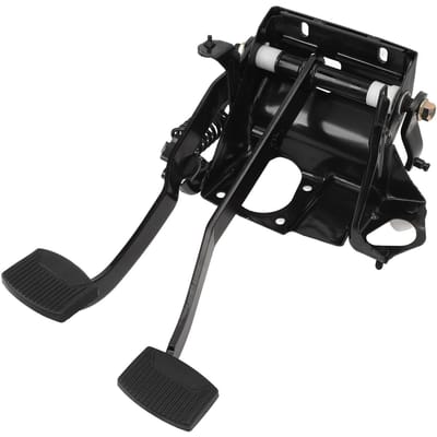 Ensemble pédale de frein et d'embrayage avec support ressort F3TZ2455A Métal Antidérapant Adhérence Améliorée pour Bronco 1992 à 1996 black