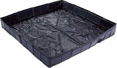 Opvouwbare Douchebak - Draagbare Wasbak - Buiten Douchen - Met Afvoerbuis - 104x104x13cm - Grijs