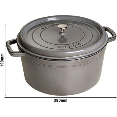 STAUB LA COCOTTE - Kookpot - Ø 300mm - Gietijzer - Grafietgrijs
