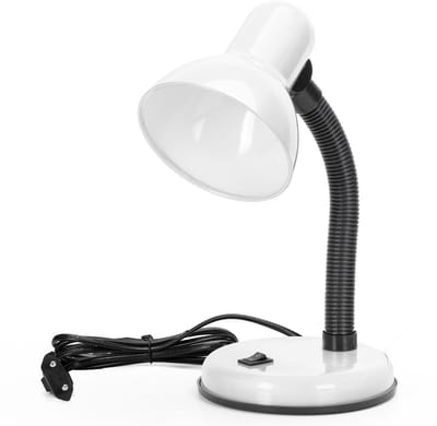 Aigostar 102KL - Bureaulamp - Tafellamp - H: 32 cm - E27 Fitting - Verstellbare Flexibele - Excl. lichtbron - Wit