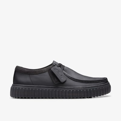 CLARKS Torhill Lo Heren Veterschoenen - Leer - Zwart