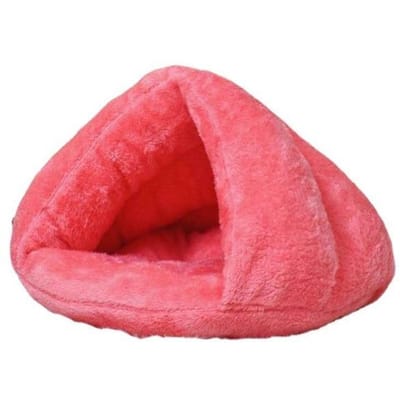 Niche pour chien, niche pour chat, niche triangulaire, niche pour pantoufles, fournitures pour animaux de compagnie semi-fermées et chaudes pour l'hiver S