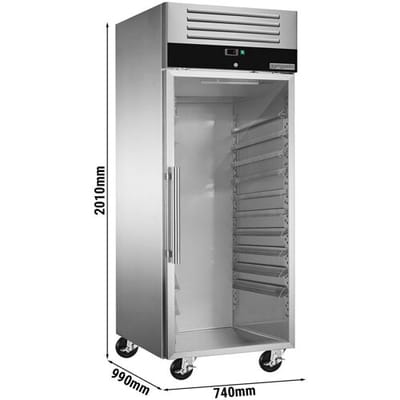 GGM Gastro Bäckerei-Kühlschrank Edelstahl PREMIUM - EN 600x800 - 800 Liter - mit 1 Glastür Zilver