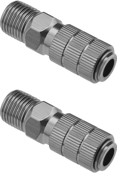 Dailygoods - Quick Release Airbrush Disconnect Koppeling - 1/8 Inch Airbrush Fitting - Eenvoudig aan te sluiten - Messing - Betrouwbare adapter - Gesc...