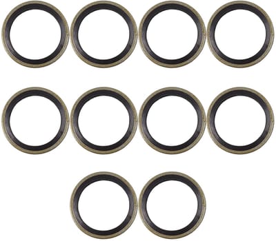 Dailygoods- Afdichtingen Set van 10 - Motorolieafvoer - Crush Sluitring - Vlak Gelijmd - M16 - Hoogwaardige Kwaliteit