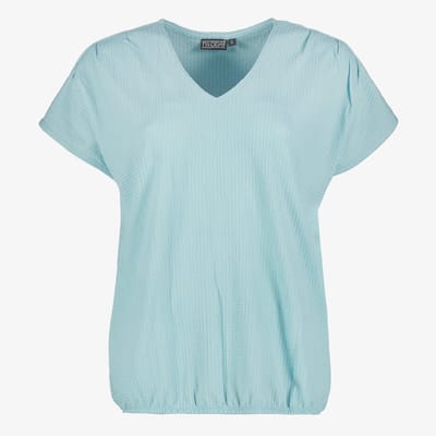 TwoDay dames T-shirt met V-hals lichtblauw - Maat S