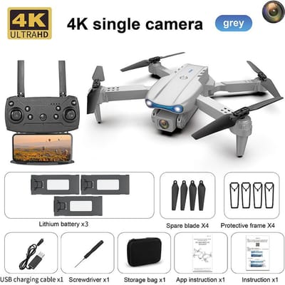 2025 NIEUWE K3 RC Drone 4K HD Luchtfotografie Enkele/Dubbele Camera Wifi FPV Obstakel Vermijding Zwaartekracht Sensing Quadcopter Opvouwbaar Vliegtuig Quadcopter Single camera 3 battery