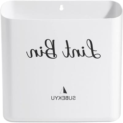 Magnetische Vuilnisbak - Kleine Afvalbak - Ruimtebesparend Ophangen - Twee Installatie Opties - 0.85 Gallon - Wit