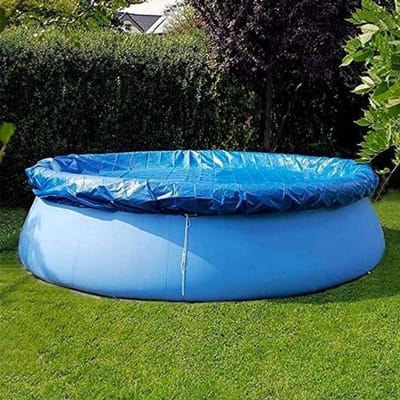 Zwembadafdekking – Ronde zwembadafdekking (290 cm) – Geschikt voor zwembaden van 244 cm (8 ft) – PE-solar-zwembadafdekking – Blauw