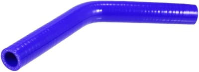 Dailygoods- Siliconen Slang 45 Graden Bocht - Universeel - 19mm Binnendiameter - Blauw - Schokbestendig - Lange levensduur - Koelslang