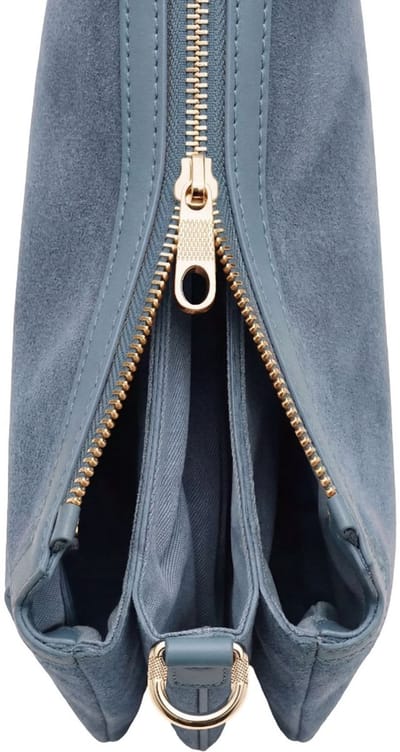 BIASIA Leren schoudertas Feather Small Crossbody Bag Denim blauw