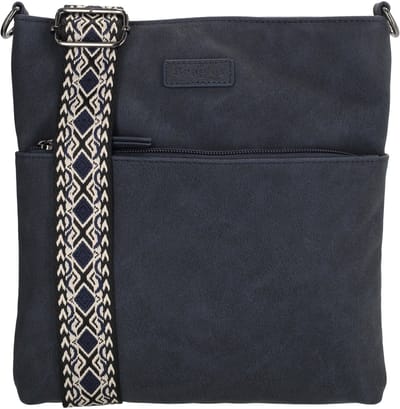 Beagles Malaga Schoudertas Dames - Handtas met verstelbare en afneembare schouderband - Tas van Imitatieleder - Blauw