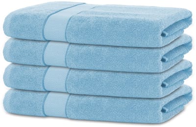 Dailygoods - 4 Handdoeken Theedoeken Set 50x100cm - 100% Katoen Placid Blue