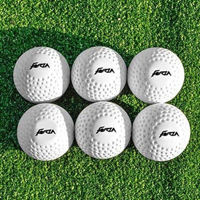 Hockey Wedstrijdballen 6-Pack - Witte Ballen met Kuiltjes FIH Goedgekeurd