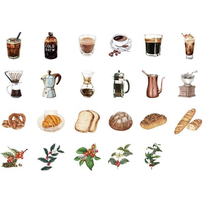 46 Stuks Scrapbook Stickers DIY Waterdichte Zelfklevende Decoratieve Stickers voor Journals Fotoalbum