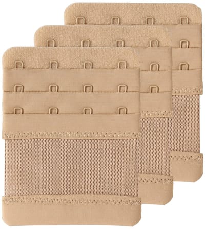Dailygoods- Beha-extender Zacht - 2/3/4 Haken - Verstelbare Lengte - Comfortabel - Nylon/Roestvrij Staal - Geschikt voor Meeste Maten - Bh-verlenger